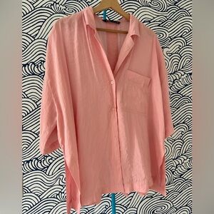 Oversized Zara Breezy Button Up